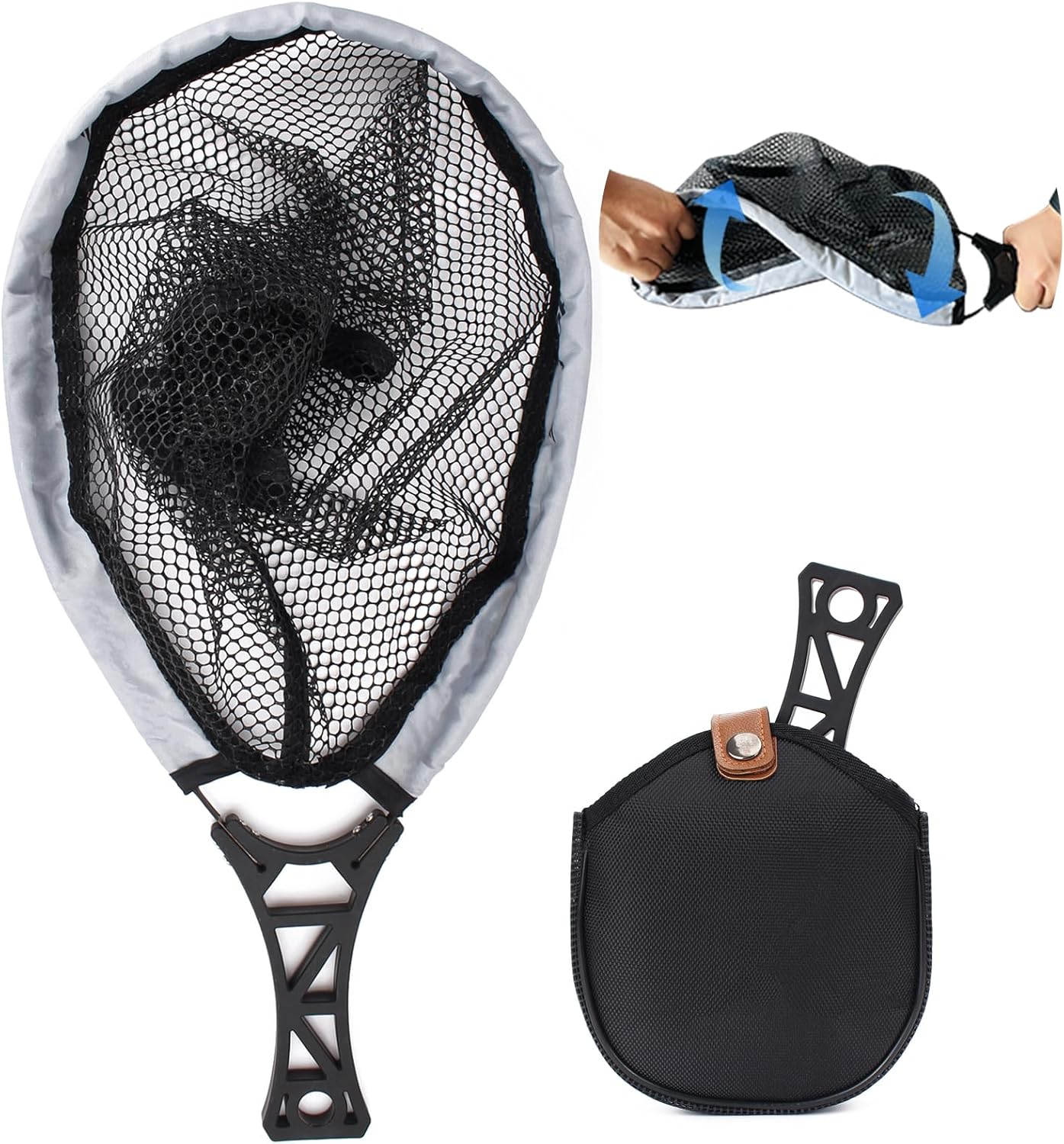 Foldable Fly Fishing Net Trout Net Catch and Release Net Landing nets for Fishing