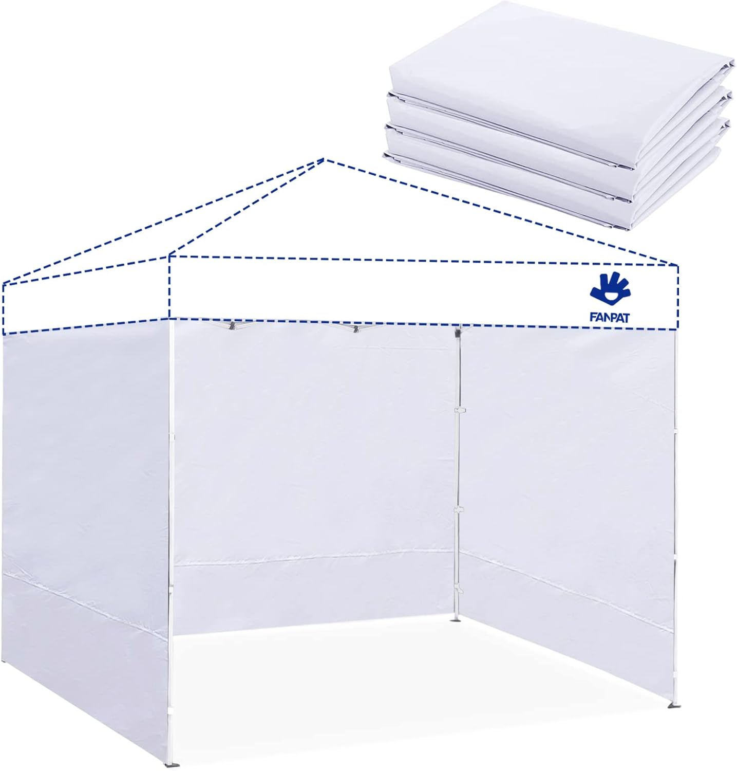 Instant Canopy Tent Sidewalls for 10x10 Pop Up Canopy Waterproof,99% UV Protection,3 Piece Sidewalls, White(3PCS Sidewall Only, Canopy Tent NOT Included)