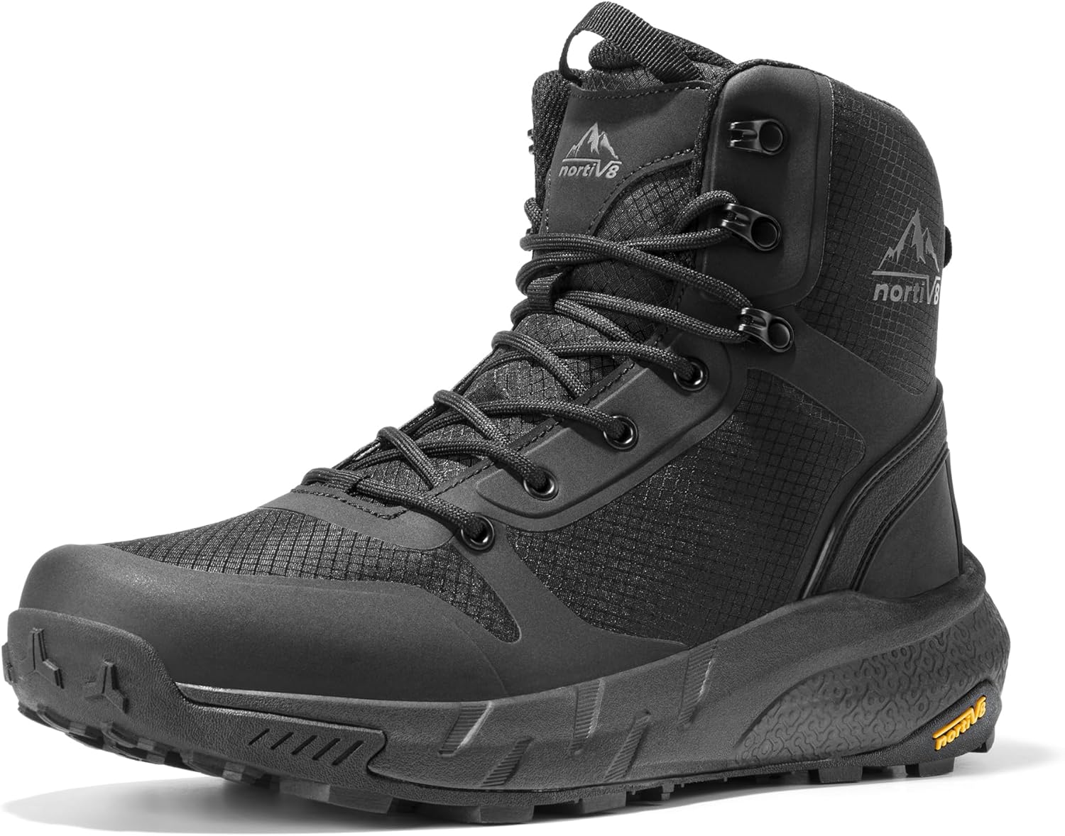 Men's Military Tactical Boot Lightweight Comfortable Boots for Work All Day Side Zipper Motorcycle Combat Hiking Boots 8 Inches Vanguard